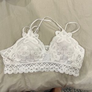 White lace bralette